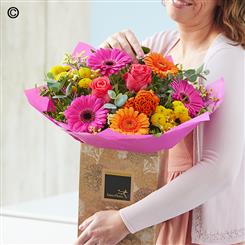  Bright Hand Tied Bouquet without Lilies