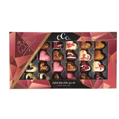 24 Solid Heart Chocolates  