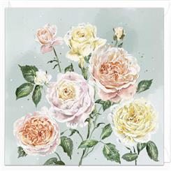 Peaches and Creams Roses Card